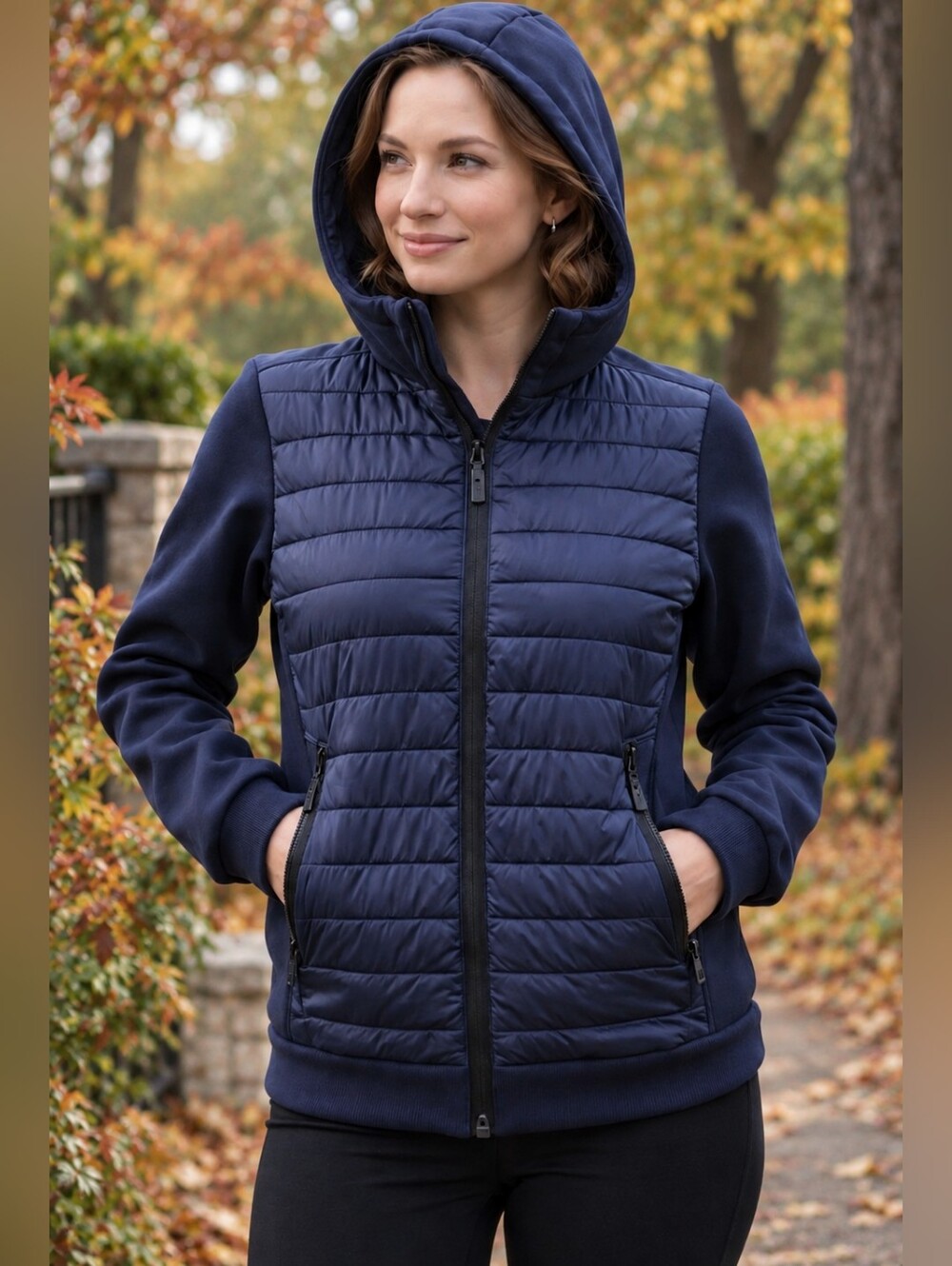 Kyodan Hybrid Quilted Hooded Jacket – Navy – Size S